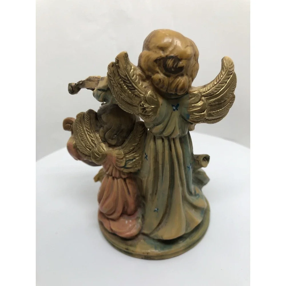 Fontanini Nativity Angels Baby Jesus Figurine Musical Harp Violin 4.5